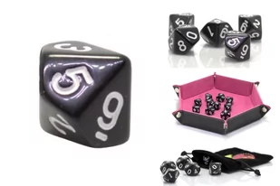 Kostka K10 RPG Kość Dziesięciościenna Czarna 0-9 - Gry planszowe - miniaturka - grafika 1