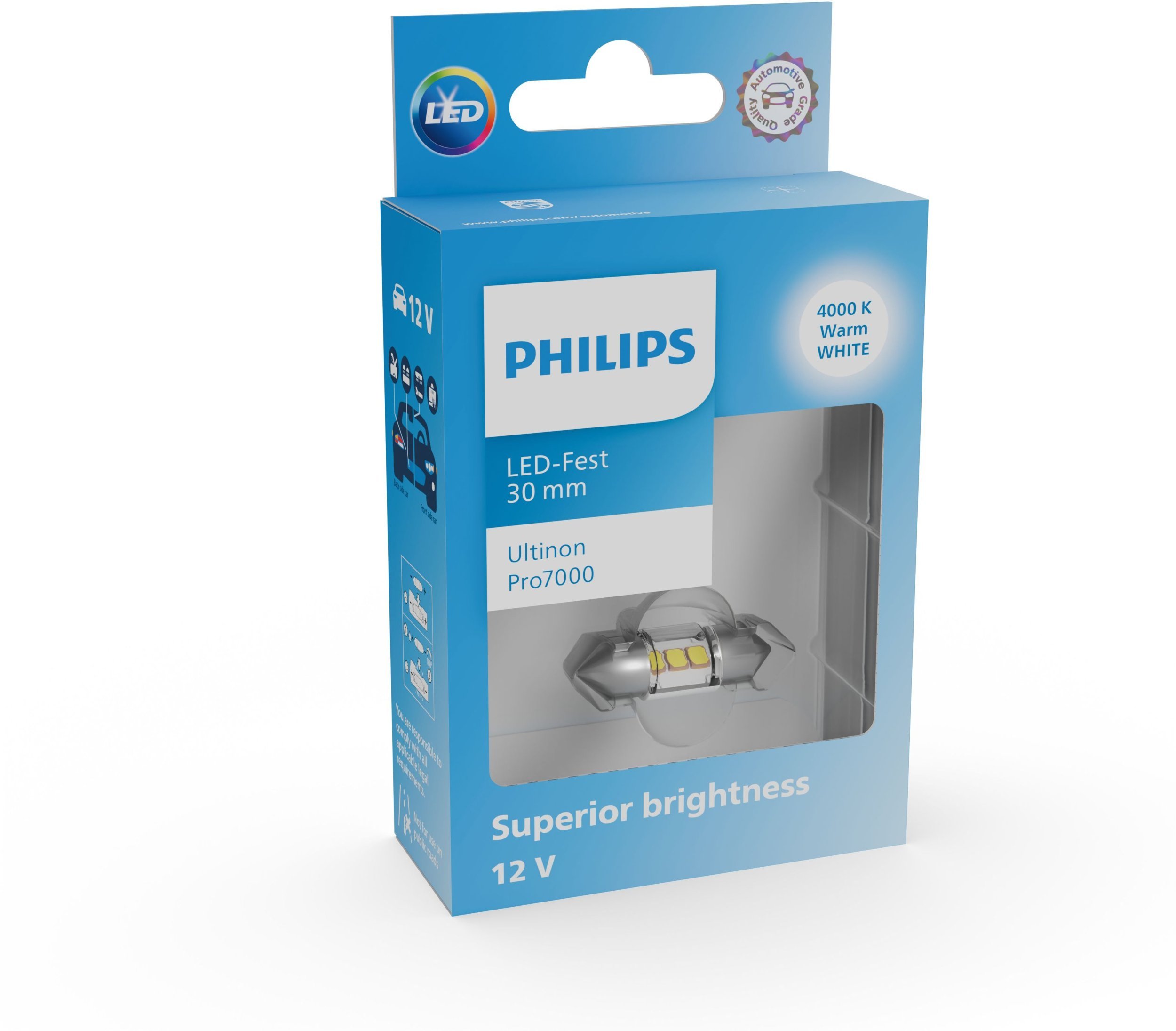 Philips Ultinon Pro7000 żarówka 30mm C10W 4000K 1 szt.