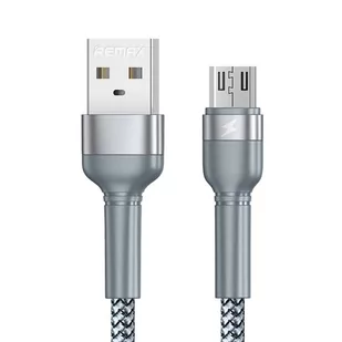 Kabel USB Micro Remax Jany Alloy, 1m, 2.4A (srebrny) - Kable - miniaturka - grafika 1