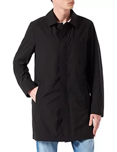 s.Oliver Męski płaszcz z długim rękawem Comfort F, czarny, 56 - Płaszcze męskie - miniaturka - grafika 1
