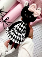 Maskotki i pluszaki - Wyjątkowa przytulanka KOTEK minky HAFT imię dziecka METRYCZKA - miniaturka - grafika 1