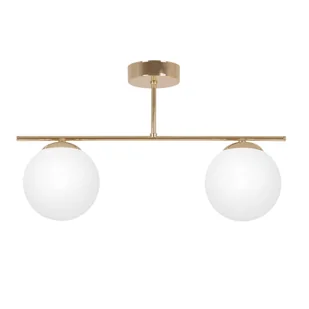 Złoto-biała lampa sufitowa nad aneks kuchenny K-5421 z serii REA - Lampy sufitowe - miniaturka - grafika 1