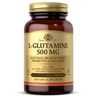 Aminokwasy - Solgar L-Glutamina 500 mg suplement diety 100 kaps. - suplement - miniaturka - grafika 1