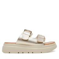 Klapki i japonki damskie - Klapki Clara Barson H3T9409-6 Złoty - miniaturka - grafika 1