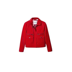 Desigual Damski płaszcz PU, Rot, S - Płaszcze damskie - miniaturka - grafika 1