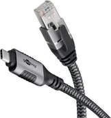 Kable USB - Kabel USB Goobay Kabel Ethernet USB-C do RJ45, 15 m - miniaturka - grafika 1