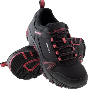 Buty trekkingowe damskie Hi-Tec Hapiter Low czarno-czerwone r. 37 - Buty trekkingowe damskie - miniaturka - grafika 1