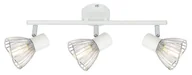 Lampy sufitowe - Biała lampa sufitowa z trzema drucianymi kloszami G1-W59 - miniaturka - grafika 1