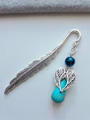 Dekoracje domu - ZAKŁADKA DO KSIĄŻKI ANIOŁ HOWLIT HEMATYT SKRZYDŁA - miniaturka - grafika 1