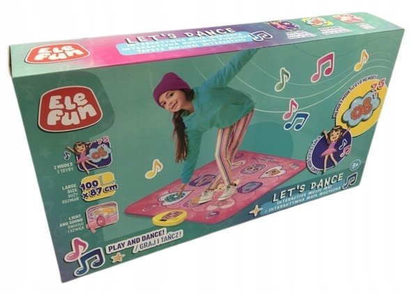 Elefun Let's Dance Interaktywna mata muzyczna taneczna 100x87cm dziewczynka