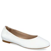 Baleriny - Klasyczne balerinki ze skóry - CAPRICE 9-22111-44 BIAŁE - miniaturka - grafika 1