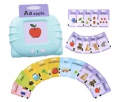 Zabawki interaktywne dla dzieci - ZABAWKA DO WCZESNEJ NAUKI ANGIELSKIEGO CZYTNIK KART XXL PREZENT FISZKI 510 NIEBIESKI - miniaturka - grafika 1