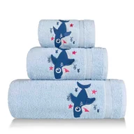 Ręczniki - Niebieski Ręcznik Kąpielowy Dla Dzieci 50x90 REKINEK - miniaturka - grafika 1