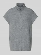 Swetry damskie - Kurtka z dzianiny o kroju relaxed fit z krótkim rękawem model ‘Ducie’ - miniaturka - grafika 1