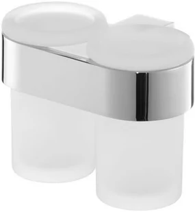 Bisk FUTURA SILVER kubek PODWÓJNA CHROM 02988 - Kubki na szczoteczki do zębów - miniaturka - grafika 1