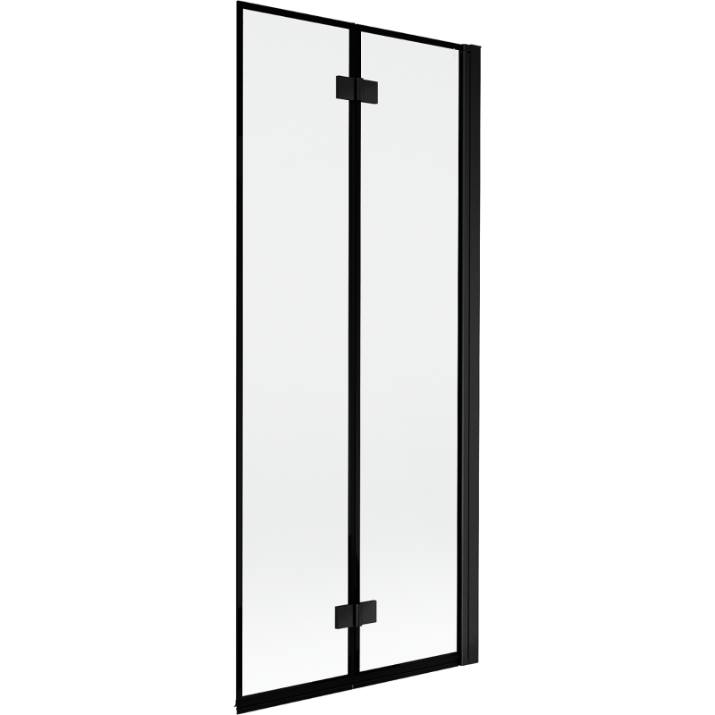 Mexen Mist parawan nawannowy 2-skrzydłowy prawy 80 x 150 cm, czarna ramka, czarny - 8A9-080-002-70-70-P