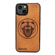 Etui i futerały do telefonów - Drewniane Etui Bewood iPhone 14 NIEDŹWIEDŹ MERBAU - miniaturka - grafika 1