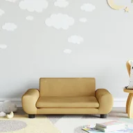 Meble do sypialni - vidaXL Sofa dla dzieci, brązowa, 70x45x33 cm, aksamit - miniaturka - grafika 1