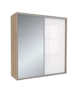SZAFA TIVOLI 125x210 S/3BP/3L BIAŁY POŁYSK / LUSTRO - Szafy - miniaturka - grafika 1