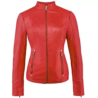 Kurtki męskie - Urban Leather modna skórzana kurtka Rt01, 2xl, czerwony UR-240 - grafika 1