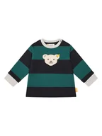 Bluzy i sweterki niemowlęce - Steiff Bluza w kolorze czarno-zielonym - miniaturka - grafika 1