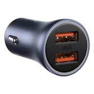 Ładowarki samochodowe - Baseus CCJD-A0G 40W szybka ładowarka samochodowa z dwoma gniazdami USB SCP Quick Charge 3.0 - miniaturka - grafika 1