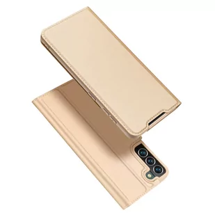 Dux Ducis Skin Pro kabura etui pokrowiec z klapką Samsung Galaxy S22+ (S22 Plus) złoty - Etui i futerały do telefonów - miniaturka - grafika 1