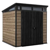Altany ogrodowe - Keter domek narzędziowy penthouse 7x7 signature collection walnut &ashwood : kolor - jesion BK-015002 - miniaturka - grafika 1