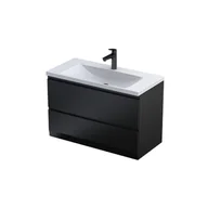 Szafki łazienkowe - Szafka łazienkowa pod umywalkę Oristo Brylant Compact 80 cm czarny mat OR36C-SD2S-80-8 - miniaturka - grafika 1