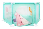 Łóżeczka i kojce - Kojec dla dzieci 6m+ Plac zabaw z siatki Ogrodzenie do domu i na podwórko - miniaturka - grafika 1