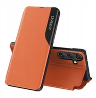 Etui i futerały do telefonów - Etui Eco Leather View Case elegancki futerał z klapką i funkcją podstawki na Samsung Galaxy A36 - pomarańczowe - miniaturka - grafika 1