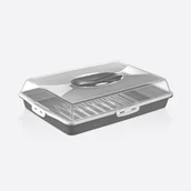 Pojemniki kuchenne - Pojemnik na ciasto prostokąty na dużą blachę na wypieki pudełko box 45cm - miniaturka - grafika 1