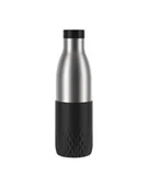Akcesoria i części AGD - Emsa Bludrop sleeve insulated drinking bottle 0.7 liters, thermos bottle Kolor: CZARNY, stainless steel, silicone sleeve - miniaturka - grafika 1