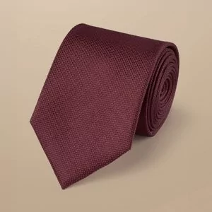 Charles Tyrwhitt Silk Tie — Burgundy Red - Krawaty i muchy męskie - miniaturka - grafika 1