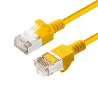 Kable miedziane - Microconnect V-FTP6A0015Y-SLIM kabel sieciowy Żółty 0,15 m Cat6a U/FTP (STP) - miniaturka - grafika 1