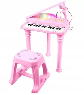 Aig, organy dla dzieci keyboard pianino + mikrofon, różowy - Instrumenty muzyczne dla dzieci - miniaturka - grafika 1