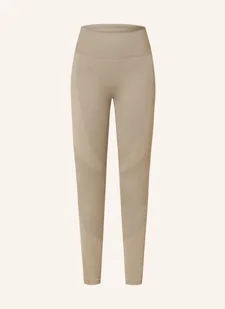 Under Armour Legginsy Rush beige - Legginsy - miniaturka - grafika 1