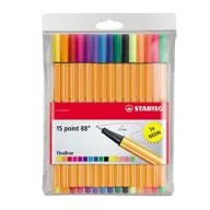 Cienkopisy - Stabilo Cienkopis point 88 komplet 15szt. w tym 5 neonowych 8815-1 - miniaturka - grafika 1