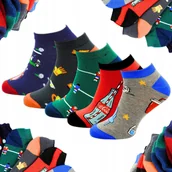 Skarpetki męskie - SKARPETY MĘSKIE KRÓTKIE BAWEŁNA 90% KOLOROWE 5 PAR 44-46 ZESTAW STOPKI - miniaturka - grafika 1