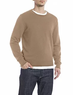 Swetry męskie - Replay sweter męski, 557 Earth, XXL - grafika 1