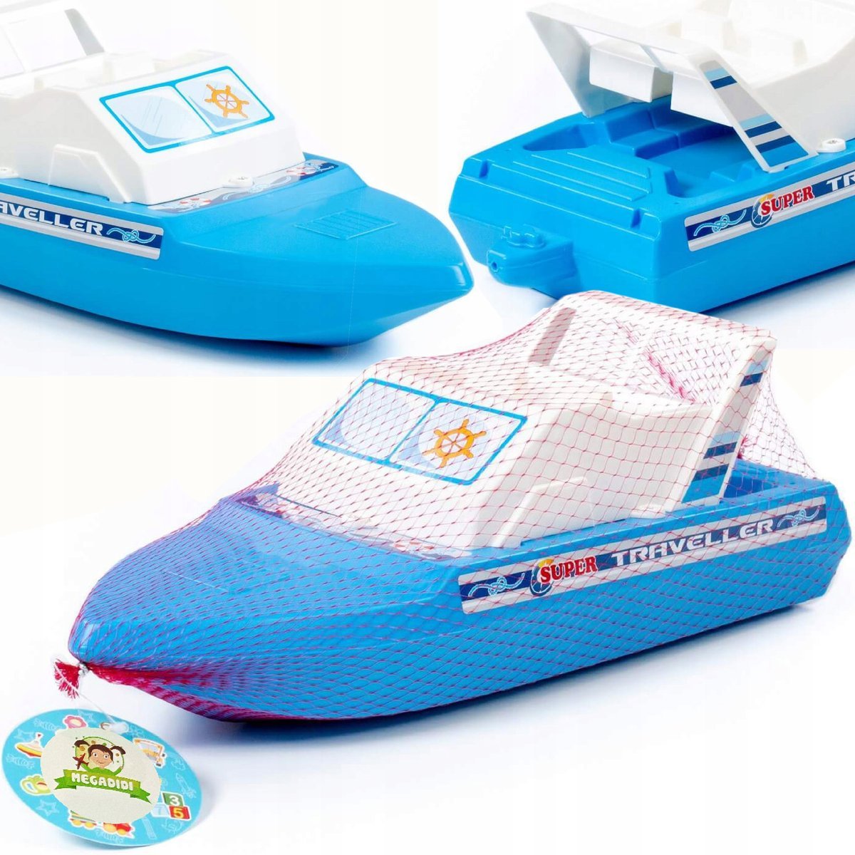 Zabawka Statek Duża Łódź do Wody Wanny Kąpieli na Basen na Plażę 38 Cm