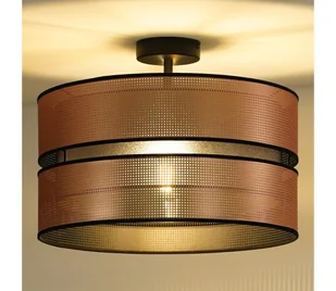 Duolla - Żyrandol natynkowy COPPER SHINY 1xE27/15W/230V śr. 40 cm miedziany/czarny - Lampy sufitowe - miniaturka - grafika 1