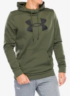 Bluzy sportowe męskie - Bluza z kapturem Under Armour Armour Fleece Big Logo Hoodie - marine od green/black - miniaturka - grafika 1