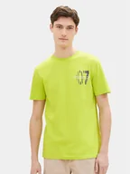 Koszulki męskie - Tom Tailor Denim T-Shirt 1040838 Zielony Regular Fit - miniaturka - grafika 1