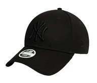 Czapki damskie - Czapka damska NEW ERA NY YANKEES z daszkiem czarna - miniaturka - grafika 1
