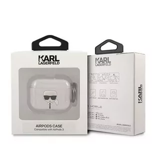 Karl Lagerfeld KLA3UKHGS AirPods 3 cover srebrny/silver Glitter Karl`s Head - Akcesoria do słuchawek - miniaturka - grafika 3