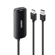 Adaptery i przejściówki - Lindy 43423 adapter kablowy 0,2 m USB Type-C HDMI + USB Type-C Czarny - miniaturka - grafika 1