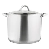 Garnki - Garnek z pokrywką szklaną Fabio stal nierdzewna 28 cm 12,5 l - miniaturka - grafika 1