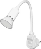 Lampy pozostałe - Lampka wtykowa do gniazdka Orno Lampka wtyczkowa z żarówką LED, biała - miniaturka - grafika 1