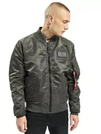 Kurtki męskie - ALPHA INDUSTRIES Męska kurtka bomberka, ciemnoszary, M - miniaturka - grafika 1